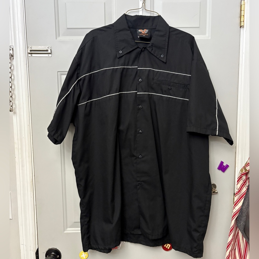 Men's Black Casual Button Down Shirt